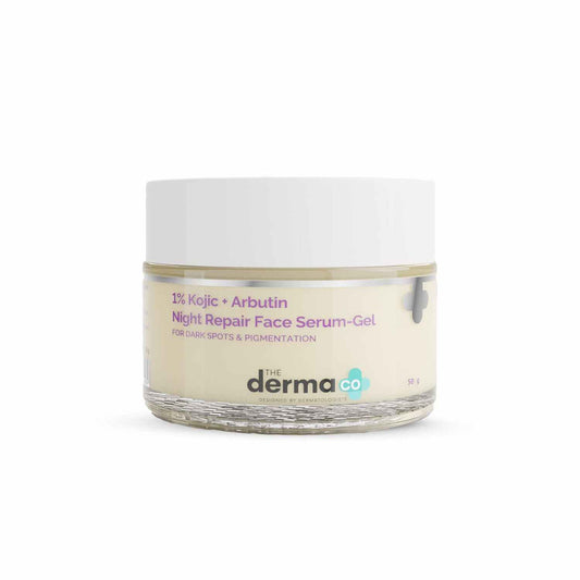 The Derma Co. 1% Kojic + Arbutin Night Repair Face Serum Gel, 50 GM