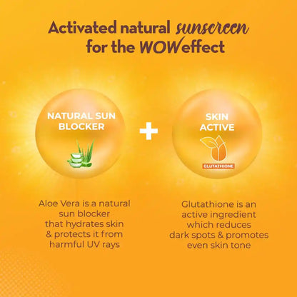 WOW SKIN SCIENCE SUNSCREEN GEL SPF 55 FOR ALL SKIN TYPES (ALOE + GLUTATHIONE), 100ML