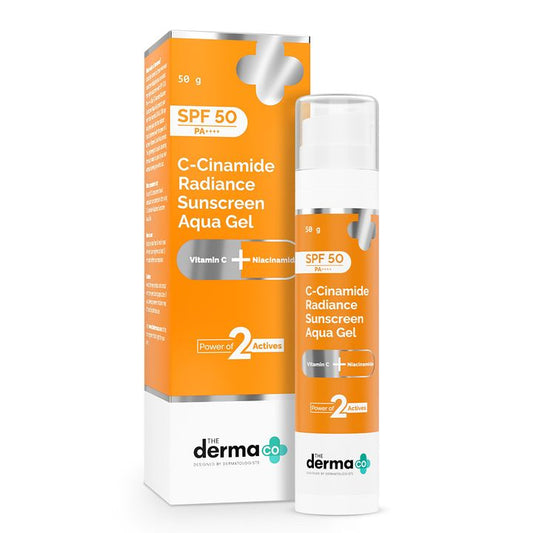 The Derma Co. C-Cinamide Radiance Sunscreen Aqua Gel with SPF 50 & PA++++, 50 GM