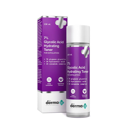 The Derma Co. 7% Glycolic Acid Hydrating Toner with Glycolic Acid & Hyaluronic Acid, 150 ML