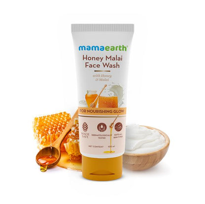 Mamaearth Honey Malai Face Wash, 100 ML