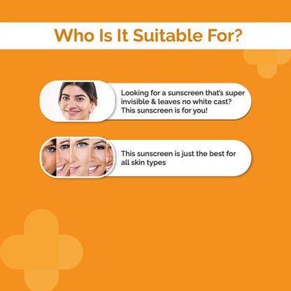The Derma Co. Hyaluronic Invisible Sunscreen Gel with Hyaluronic Acid & Vitamin E, 50 GM