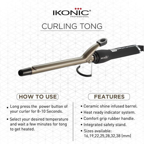 IKONIC CURLING TONG - CT 19