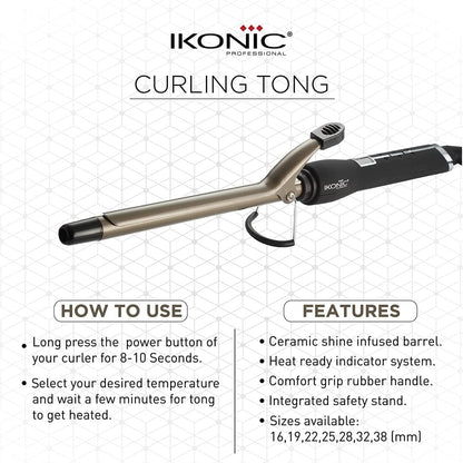 IKONIC CURLING TONG - CT 22