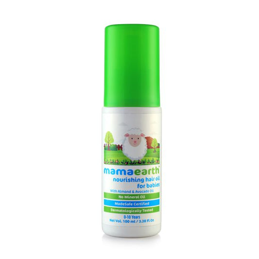 Mamaearth Nourishing Hair Oil For Babies Almond & Avocado Oil, 100 ML