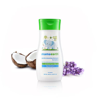 Mamaearth Gentle Cleansing Baby Shampoo : New borns, babies and kids (0-5 Years), 200 ML