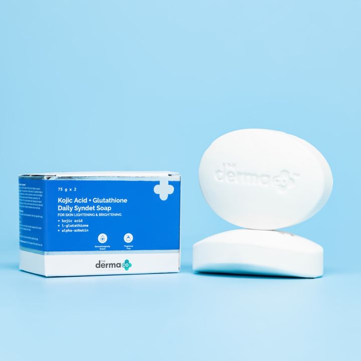 The Derma Co. Kojic Acid + Glutathione Daily Syndet Soap, 75 GM Pack of 2
