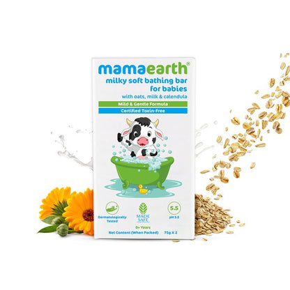 Mamaearth Milky Soft Bathing Bar Soap, 75 GM