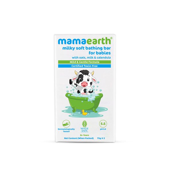 Mamaearth Milky Soft Bathing Bar Soap, 75 GM