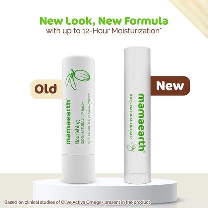 Mamaearth Nourishing Lip Balm 100% Natural With Vitamin E And Shea Butter, 4 GM
