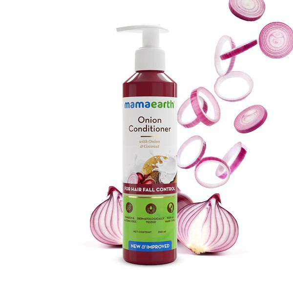 Mamaearth Onion Conditioner For Hair Growth & Hair Fall Control With Onion & Coconut, 250 ML
