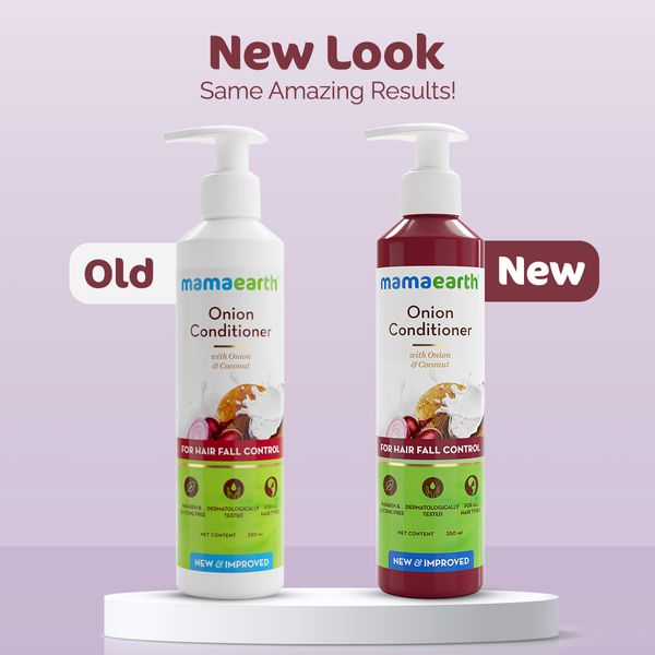 Mamaearth Onion Conditioner For Hair Growth & Hair Fall Control With Onion & Coconut, 250 ML