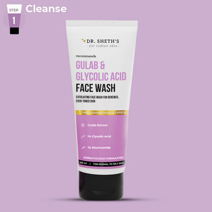 Dr. Sheth’s Gulab & Glycolic Acid Face Wash, 100 GM