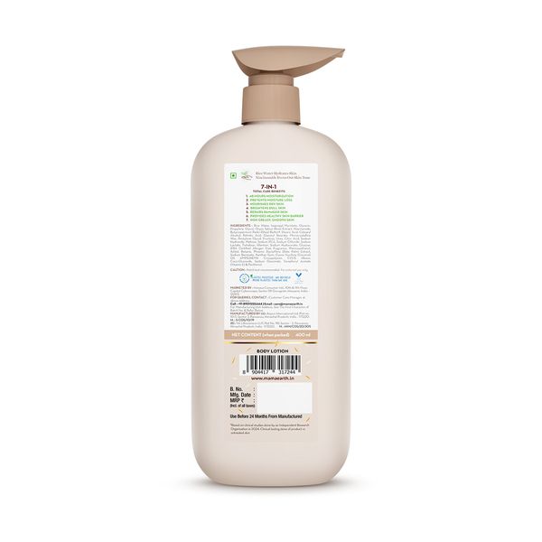 Mamaearth Rice Water Hydrating Body Lotion with Rice Water & Niacinamide, 400 ML