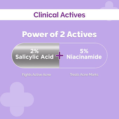 The Derma Co Sali-Cinamide Anti-Acne Face Serum with 2% Salicylic Acid & 5% Niacinamide, 30 ML
