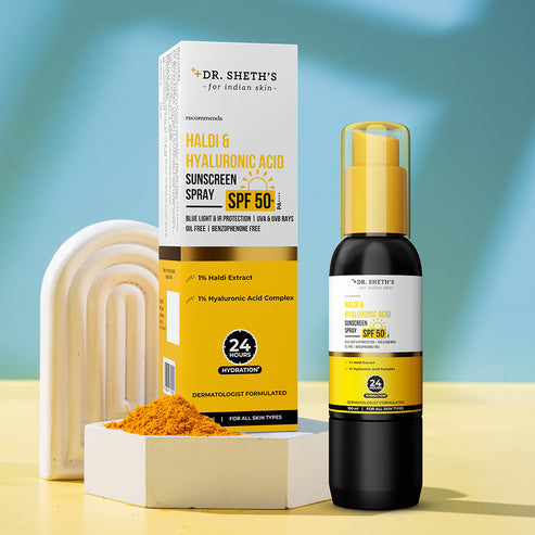 Dr. Sheth's Haldi & Hyaluronic Acid Sunscreen Spray, 100 ML