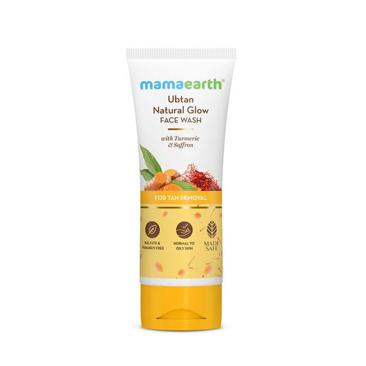 Mamaearth Ubtan Natural Face Wash for Tan Removal, 100 ML