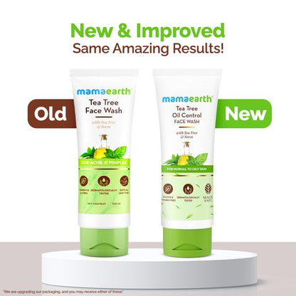 Mamaearth Tea Tree Natural Face Wash for Acne & Pimples Wash, 100 ML