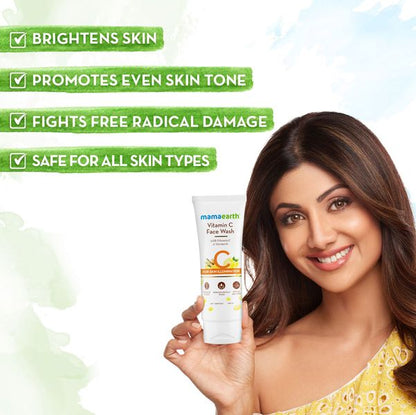 Mamaearth Vitamin C Face Wash, 100 ML