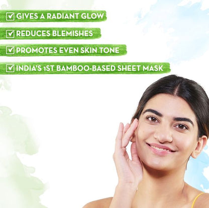 Mamaearth Vitamin C Bamboo Sheet Mask with Vitamin C & Honey, 25 GM