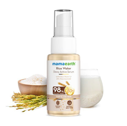 Mamaearth Rice Water Dewy Active Serum With Rice Water & 10% Niacinamide, 50 ML