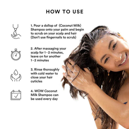 WOW SKIN SCIENCE COCONUT MILK SHAMPOO, 300ML
